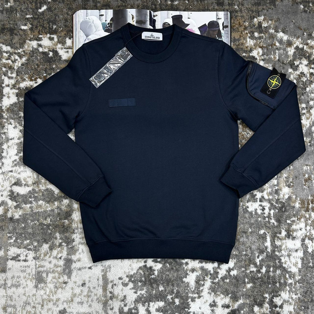 Stone Island Crewneck Jumpers with Zip Sleeves Mens in Multiple Colors UK Reps AAA Quality