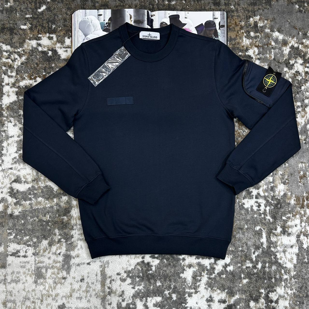 Stone Island Crewneck Jumpers with Zip Sleeves Mens in Multiple Colors UK Reps AAA Quality