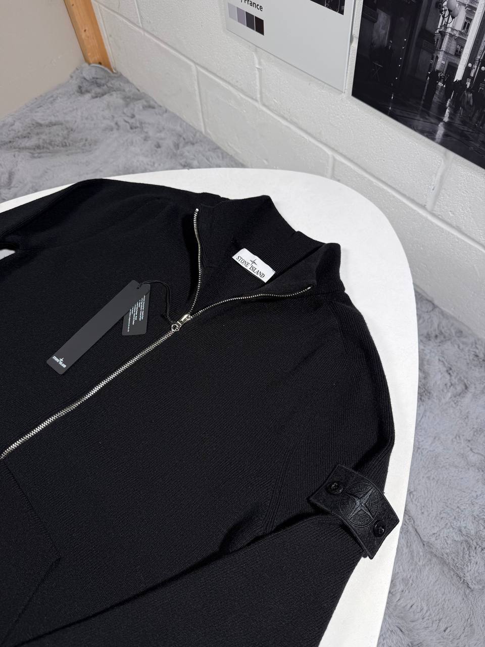 Stone Island Compass-badge Zip-Up Cardigan Jumpers Mens in Multiple Colors Best Sale UK Reps AAA Quality