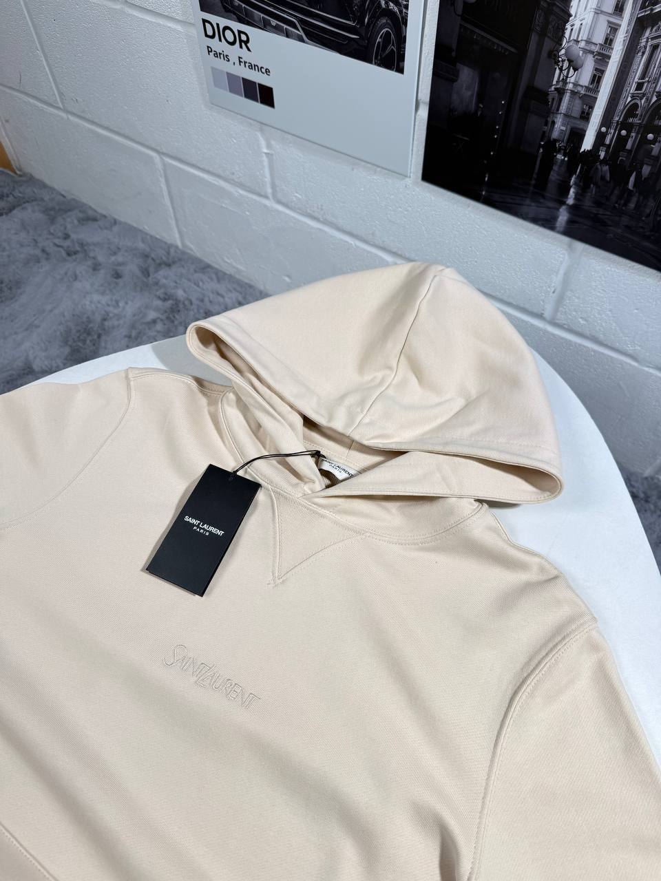 Saint Laurent YSL Wordmark Hoodie Mens in 2 Colors Best Sale UK Reps AAA Quality