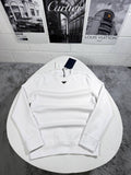Prada Logo Plaque Cotton Mens Jumpers in White Color Best Sale UK Reps AAA Quality