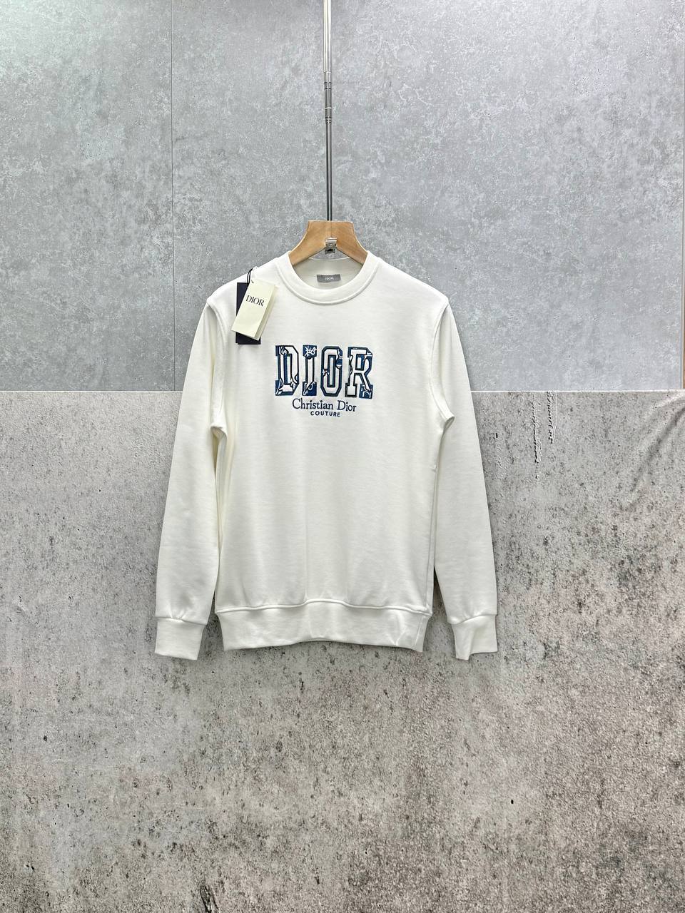 Christian Dior CD Dior Embroidered Round Neck Mens Jumpers in 2 Colors Best Sale UK Reps AAA Quality