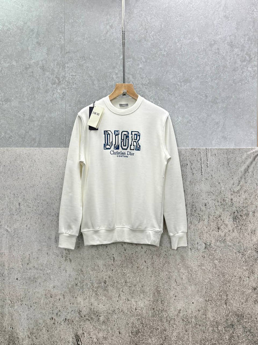Christian Dior CD Dior Embroidered Round Neck Mens Jumpers in 2 Colors Best Sale UK Reps AAA Quality