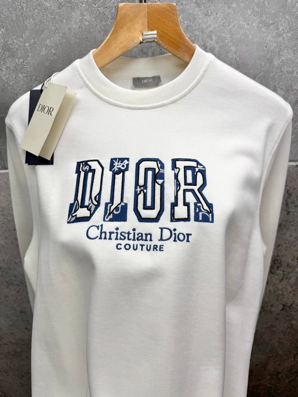 Christian Dior CD Dior Embroidered Round Neck Mens Jumpers in 2 Colors Best Sale UK Reps AAA Quality