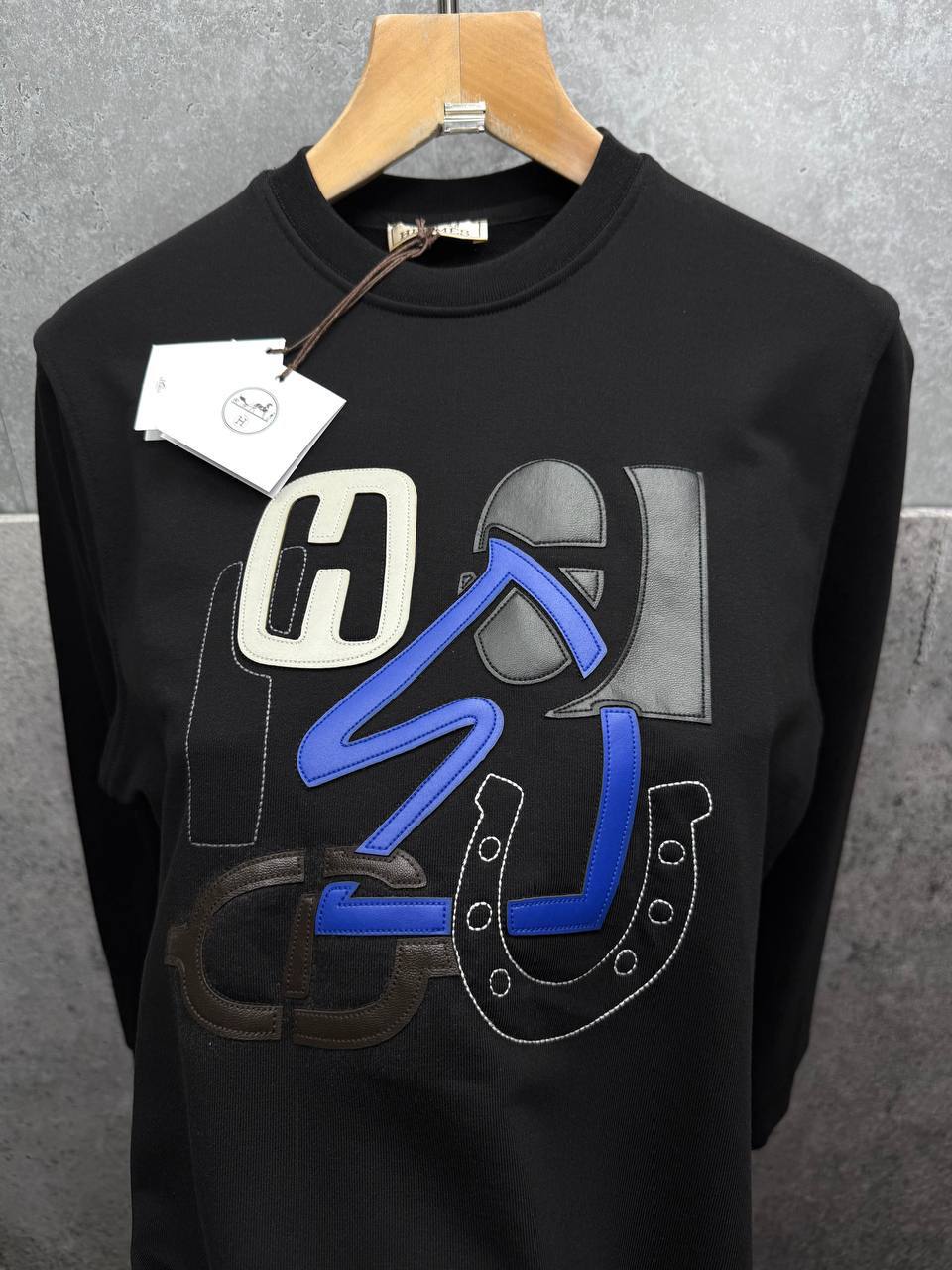 Hermes H Puzzle with Leather Detail Mens Jumpers in 2 Colors UK Reps AAA Quality
