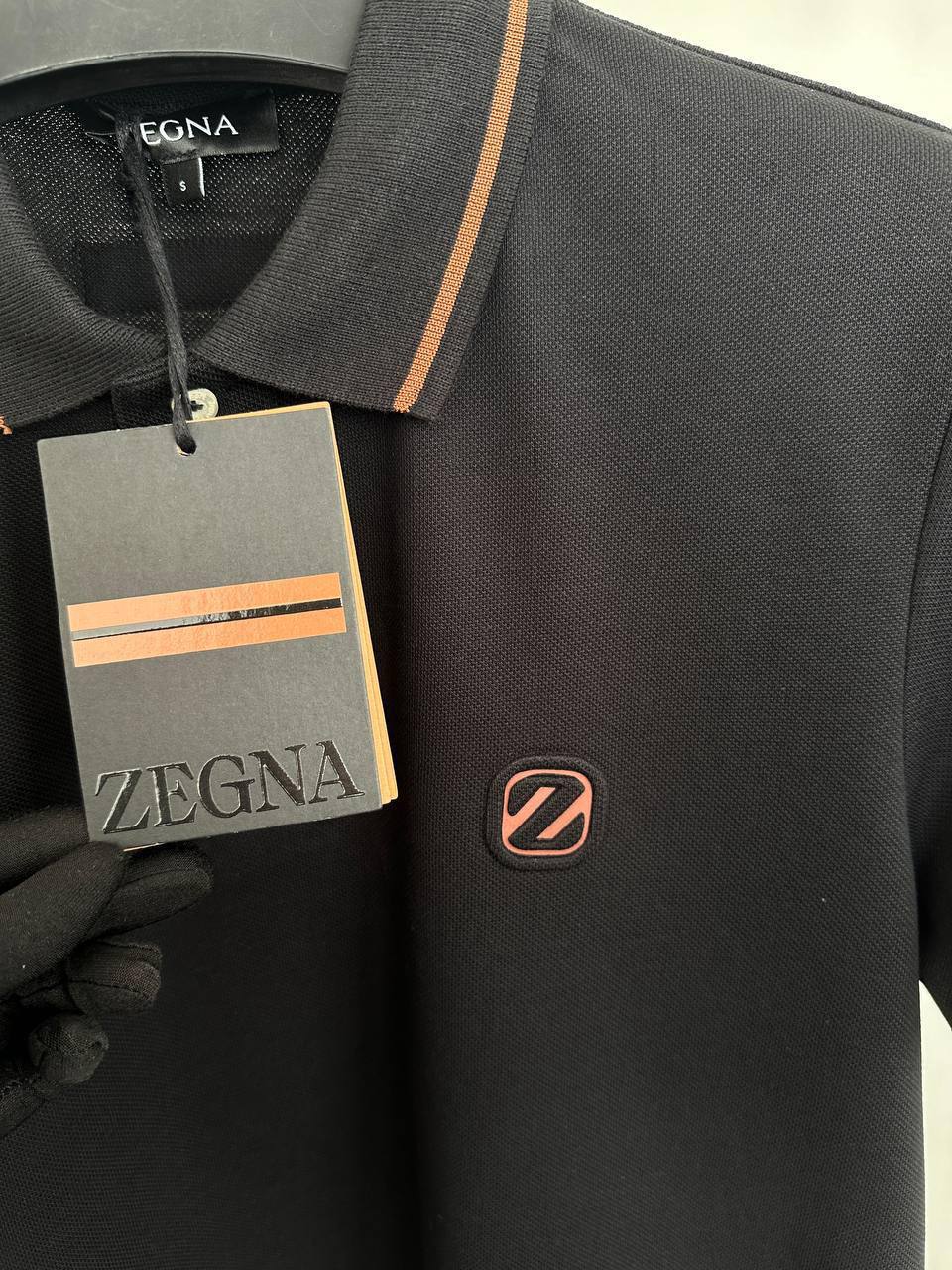 Zegna Logo Embroidered Short Sleeve Mens Polo Shirts in 2 Colors Best Sale UK Reps AAA Quality