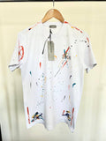 Christian Dior Splash Ink Logo Letter Embroidery Cotton T-Shirts Mens in 2 Colors Best Sale UK Reps AAA Quality