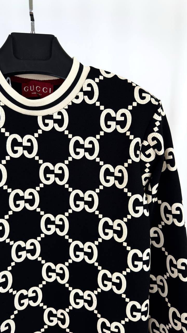 Gucci Webbing GG Logo Cardigan Sweatshirt Mens in Black Color Best Sale UK Reps AAA Quality
