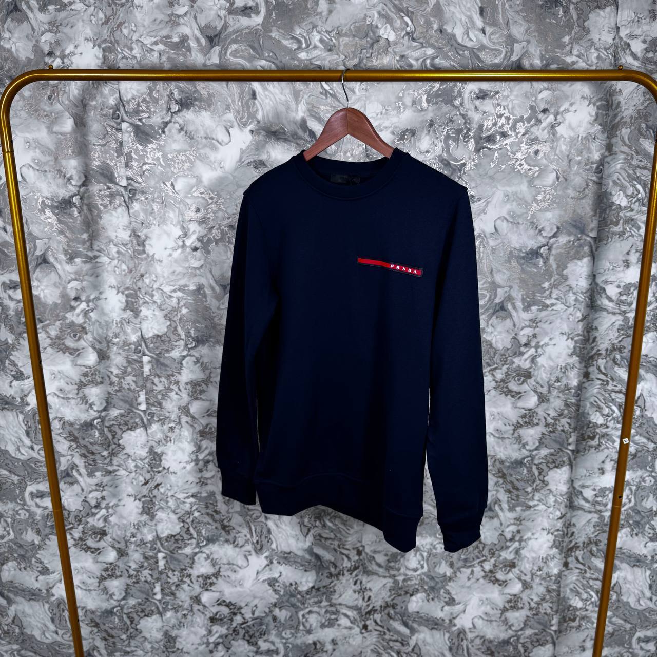 Prada Double Technical Knit Logo Red Label Mens Jumpers in Multiple Colors Best Sale UK Reps AAA Quality