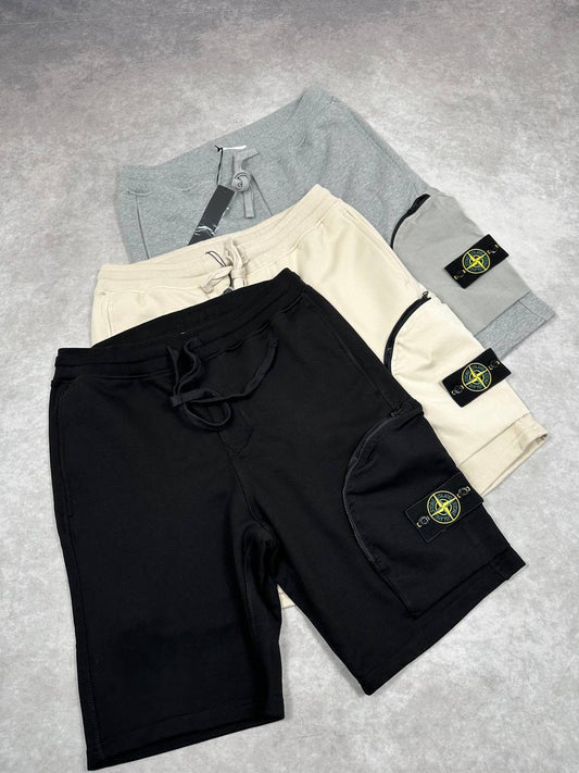 Stone Island Zip Pocket Cargo Bermuda Shorts Mens in Multiple Colors Best Sale UK Reps AAA Quality