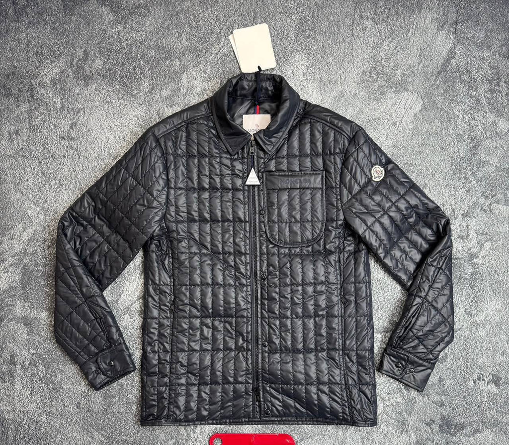 Moncler Lasne Vertical-Quilted Padded Biker Jacket Mens in Multiple Colors Best Sale UK Reps AAA Quality