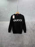 Gucci Round Neck Knitted Logo Wool Sweatshirt Mens in 2 Colors Best Sale UK Reps AAA Quality