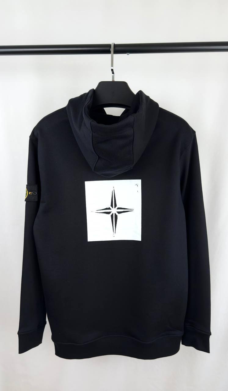 Stone Island Stencil Logo and Patch Hoodie Mens in Multiple Colors Best Sale UK Reps AAA Quality