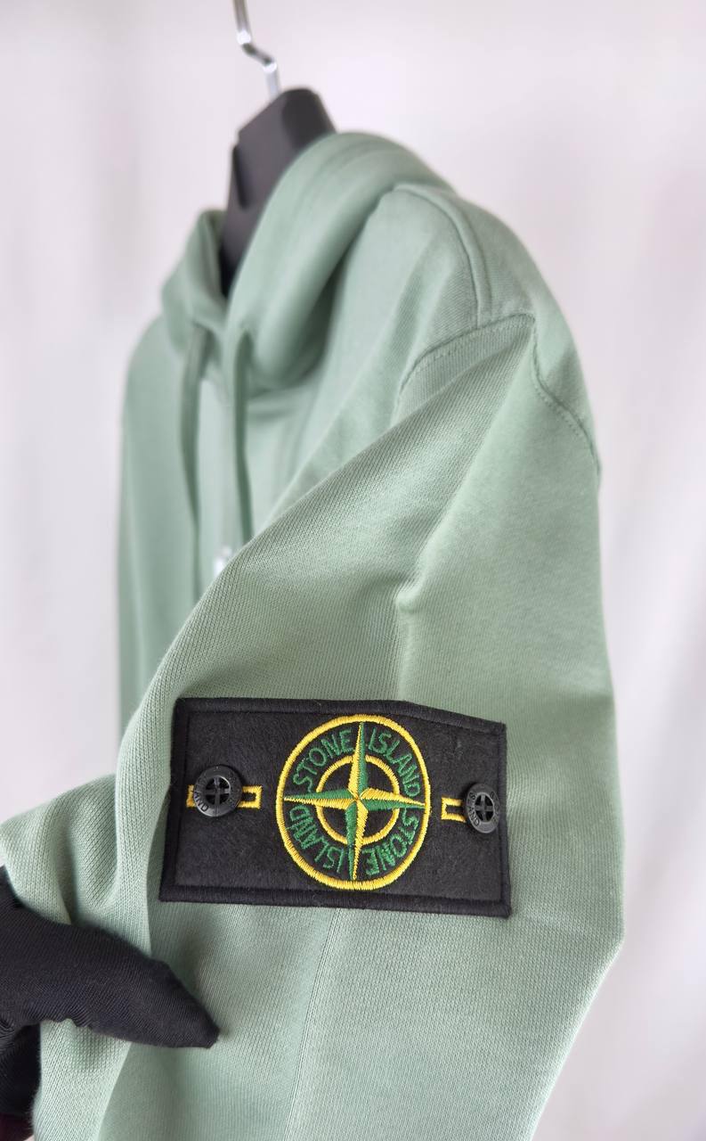 Stone Island Stencil Logo and Patch Hoodie Mens in Multiple Colors Best Sale UK Reps AAA Quality