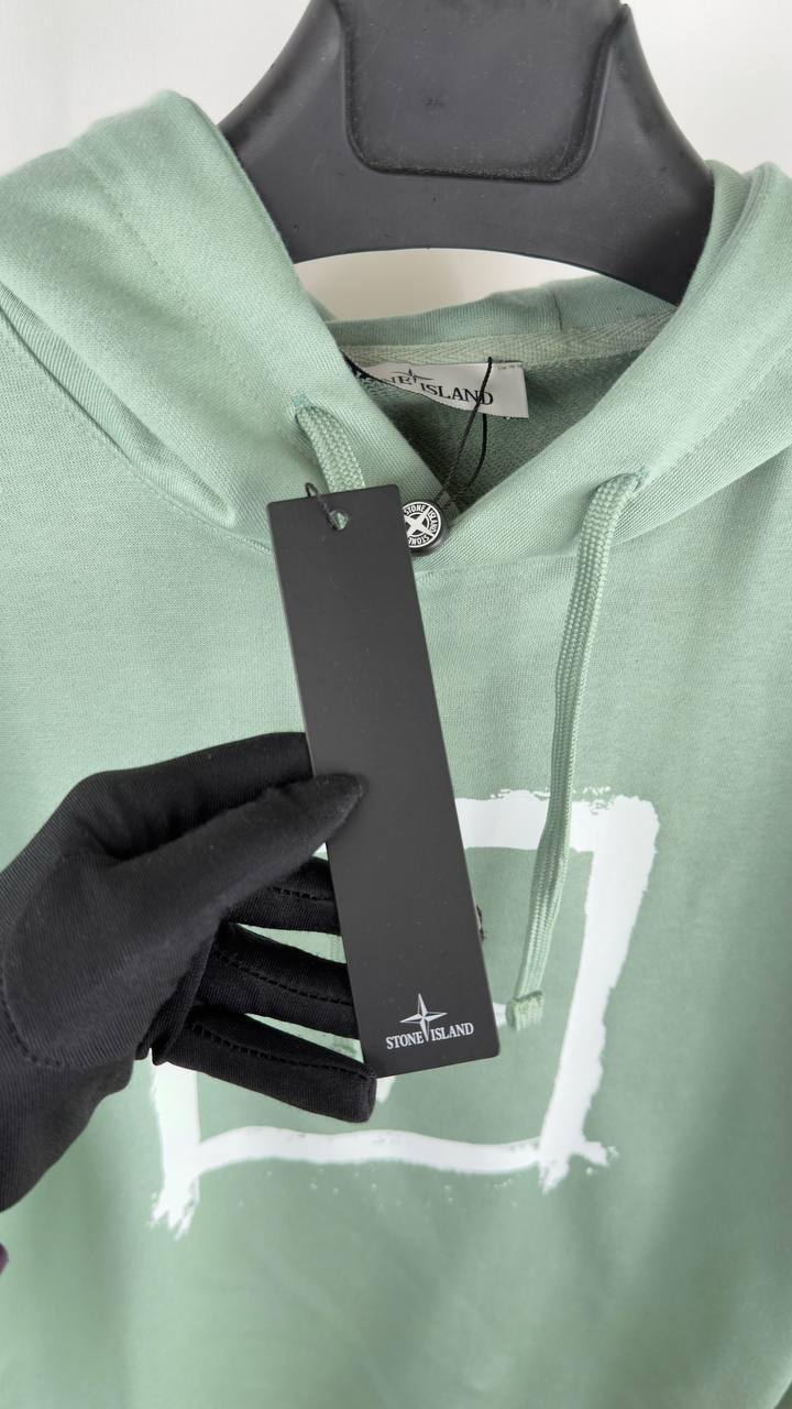 Stone Island Stencil Logo and Patch Hoodie Mens in Multiple Colors Best Sale UK Reps AAA Quality
