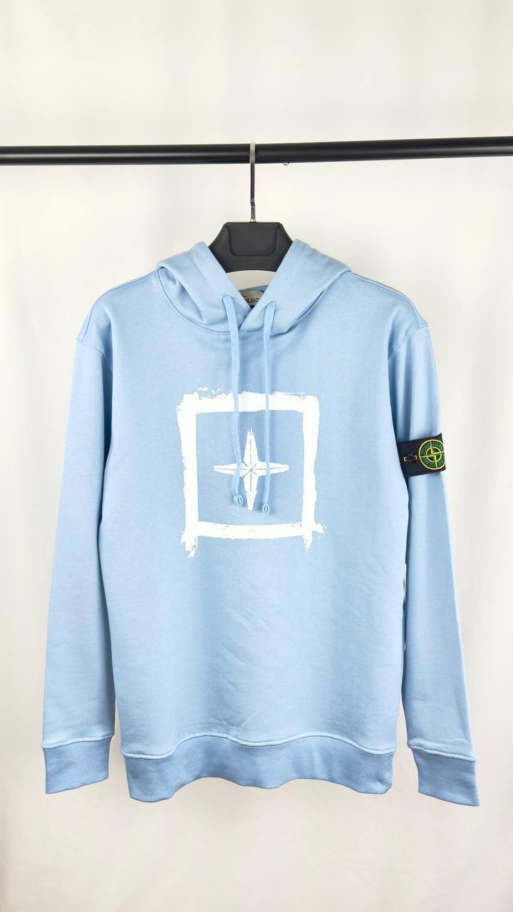 Stone Island Stencil Logo and Patch Hoodie Mens in Multiple Colors Best Sale UK Reps AAA Quality
