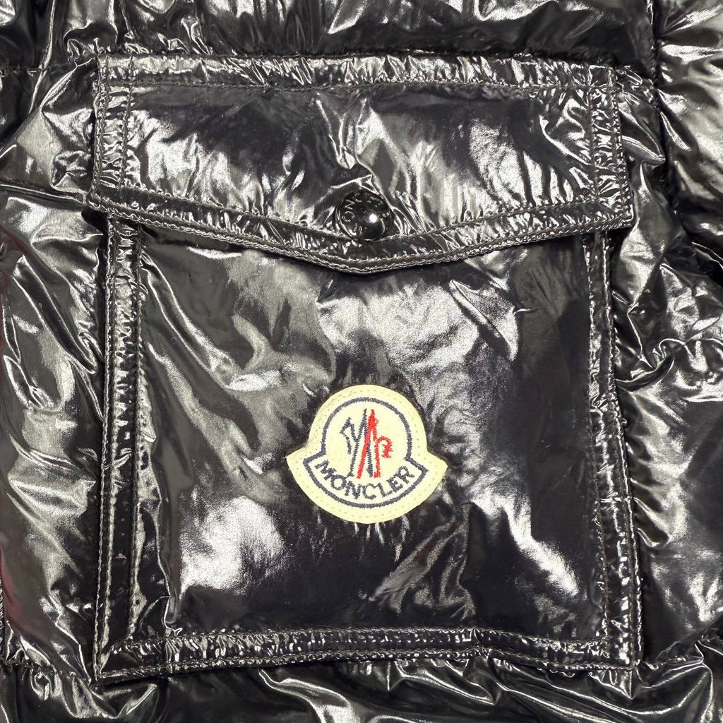Moncler Montbeliard Down Shiny Jacket Mens in Black Color Best Sale UK Reps AAA Quality
