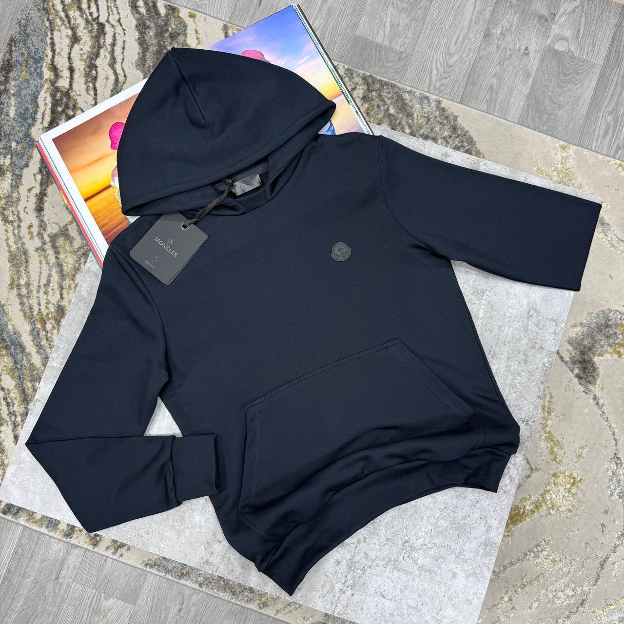 Moncler Tonal Back Logo Cotton Hoodie in Multiple Colors Best Sale UK Reps AAA Quality