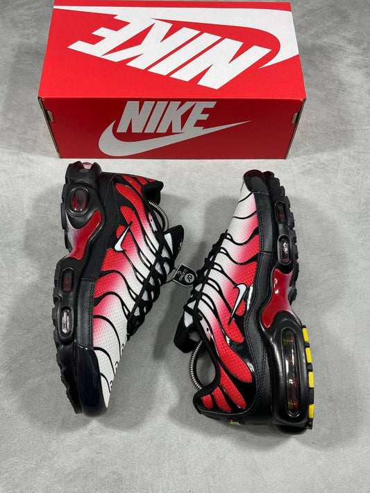 Nike Air Max Plus TN University Red Platinum Black Running Mens Trainers Best Sale UK Reps AAA Quality