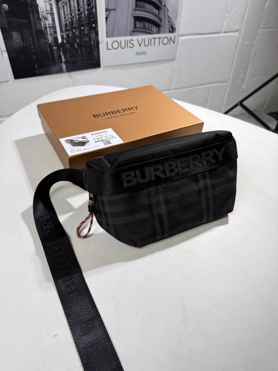 Burberry Sling Waist Bag For Mens in Black Color Cross Body Bag Best Sale UK Reps AAA Quality