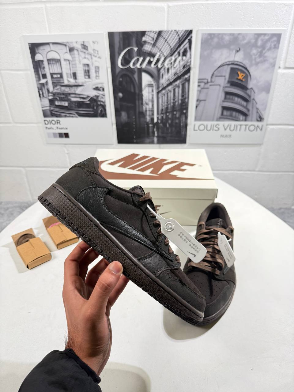 Nike Air Jordan 1 Low x Travis Scott Velvet Brown Mens Trainers Best Sale UK Reps AAA Quality