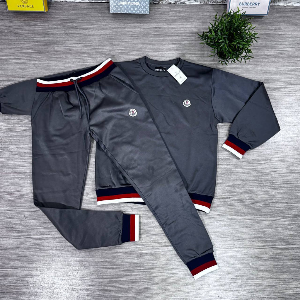 Moncler Tricolour-Trimmed Cotton Fashion Tracksuits Mens in Multiple Colors UK Reps AAA Quality