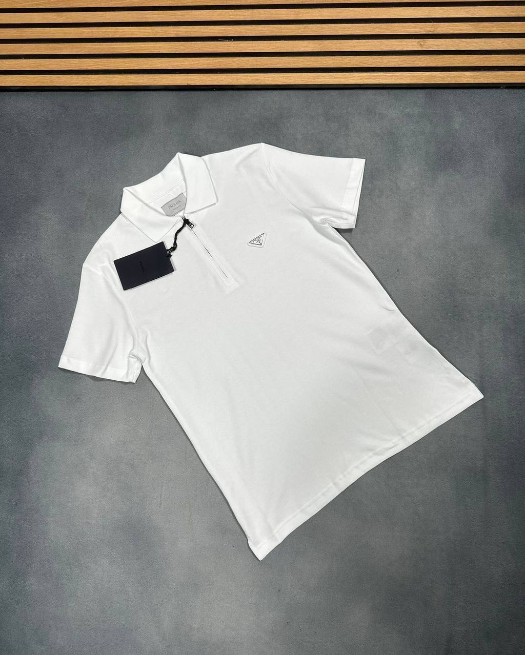 Prada Quater Zip Polo Shirts Mens in Multiple Colors UK Reps AAA Quality