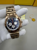 Breitling Chronomat B01 Chronograph Navy Blue Dial Rose Gold Bracelet Mens Watch Best Sale UK Reps AAA Quality