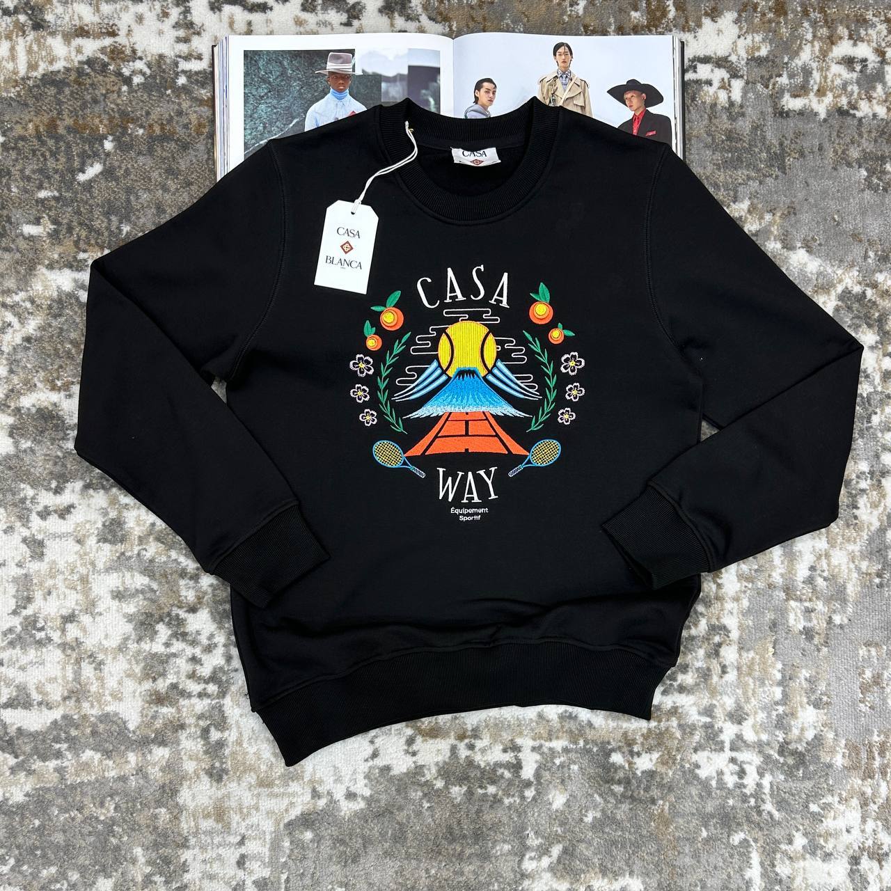 Casablanca Casa Way Mountain Graphic Print Jumpers in 2 Colors Mens Best Sale UK Reps AAA Quality