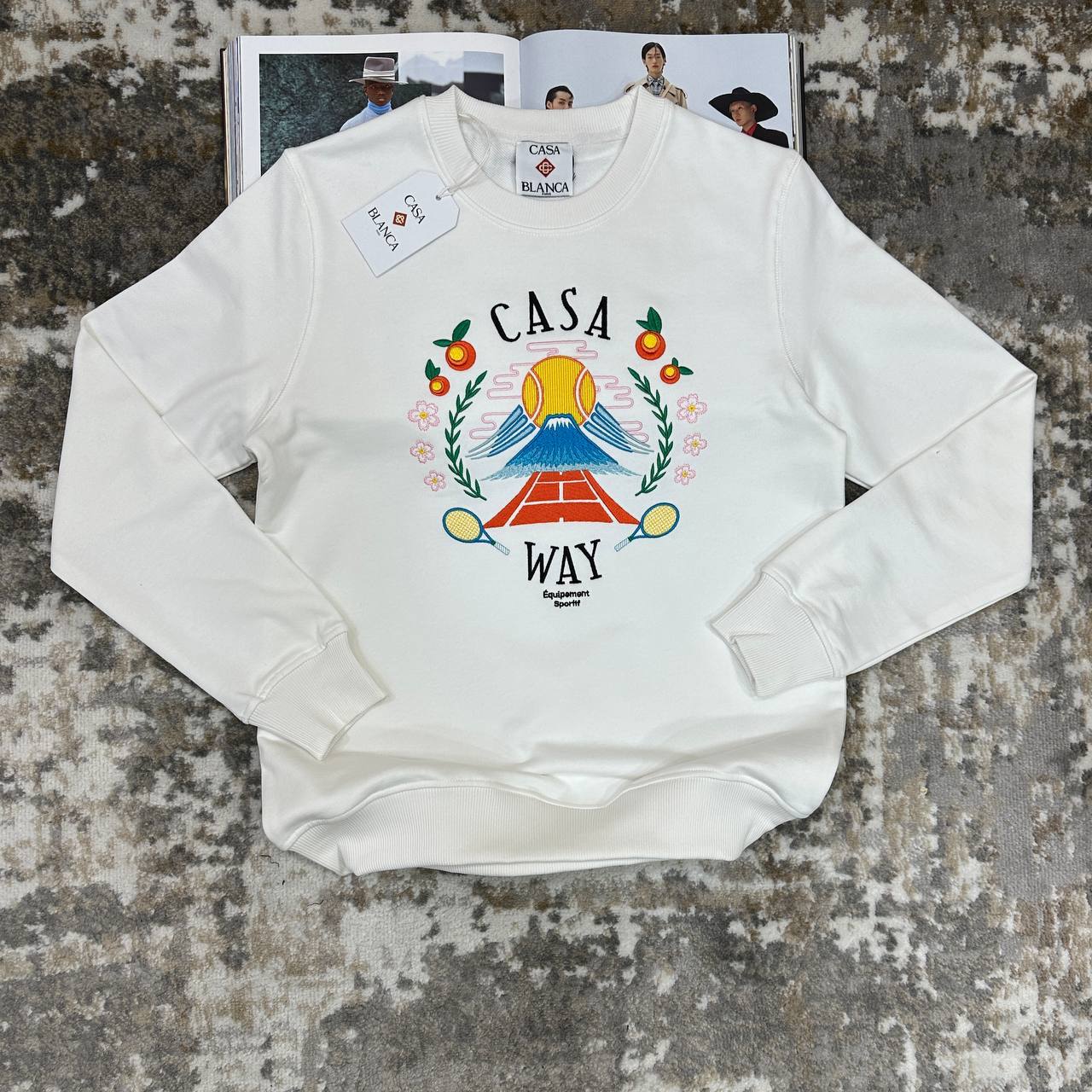 Casablanca Casa Way Mountain Graphic Print Jumpers in 2 Colors Mens Best Sale UK Reps AAA Quality