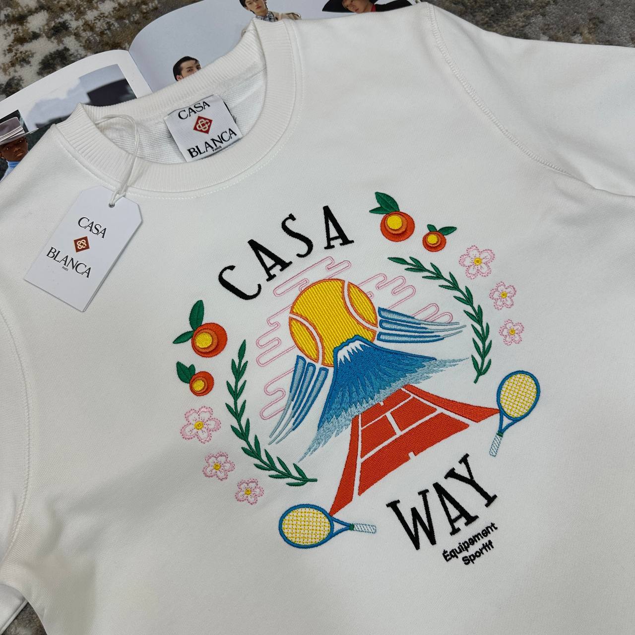 Casablanca Casa Way Mountain Graphic Print Jumpers in 2 Colors Mens Best Sale UK Reps AAA Quality