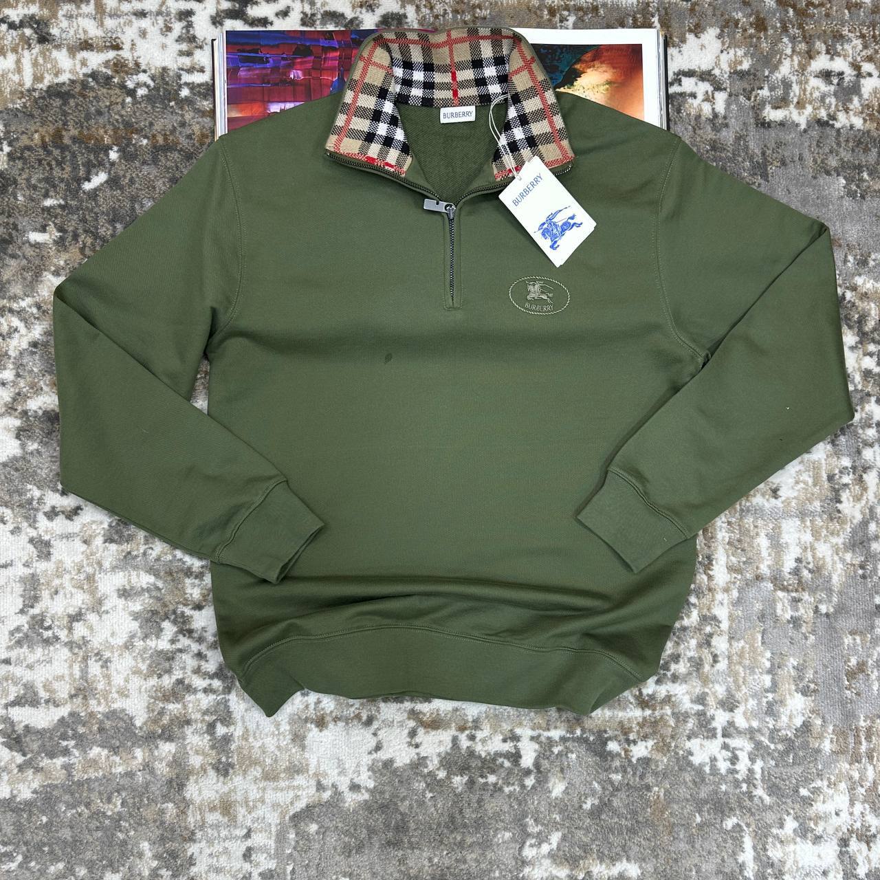 Burberry Signature Check Half-Zip Sweatshirt Mens in Multiple Colors Best Sale UK Reps AAA Quality