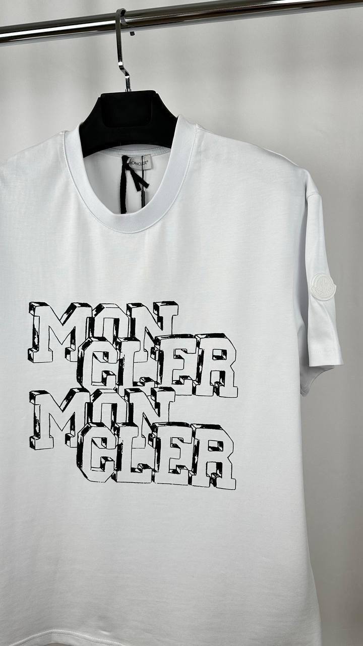 Moncler Graphic Logo Short Sleeve T-Shirts Mens in 2 Colors Best Sale UK Reps AAA Quality