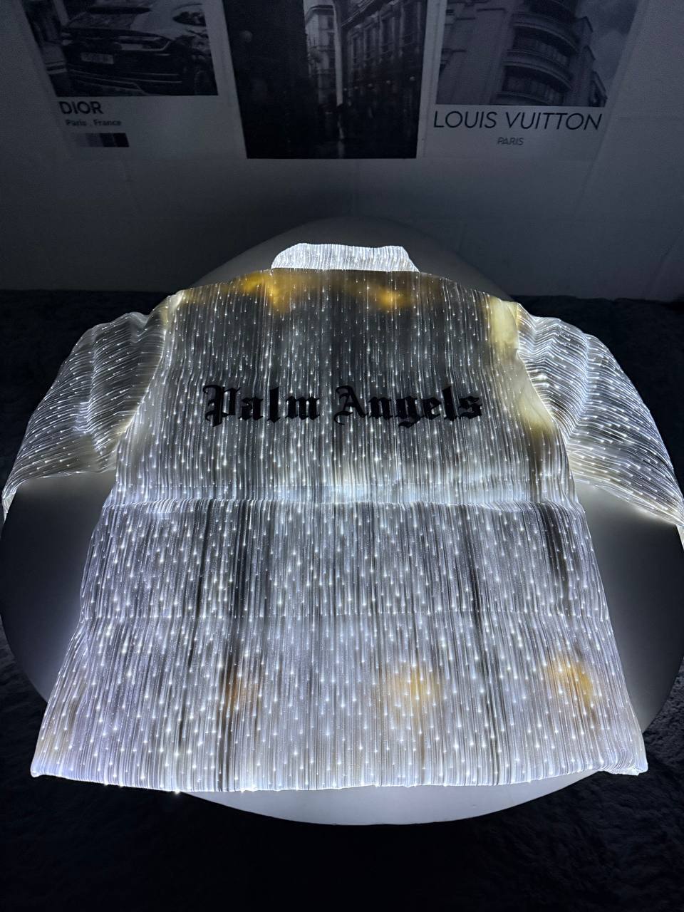 Moncler Maya 70 Jacket by Palm Angels Mens in White Color Best Sale UK Reps AAA Quality