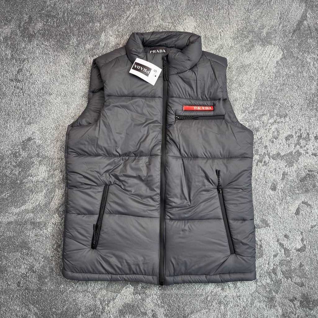 Prada Sport Nylon Puffer Mens Gilets in 2 Colors Best Sale UK Reps AAA Quality
