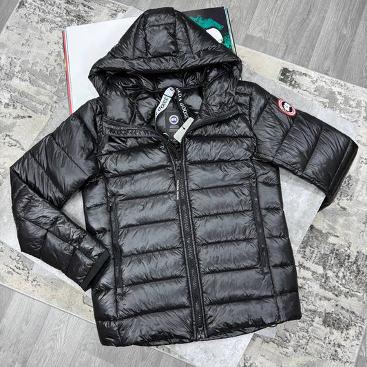 Canada Goose Crofton Logo Black Jacket Mens Best Sale UK Reps AAA Quality