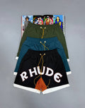 Rhude Printed Sport Shorts Casual Loose Shorts Beach Pants in Multiple Colors Mens UK Reps AAA Quality