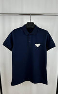 Prada Triangle-Logo Piqué Polo Shirts Mens in 2 Colors UK Reps AAA Quality