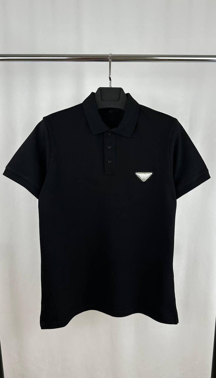 Prada Triangle-Logo Piqué Polo Shirts Mens in 2 Colors UK Reps AAA Quality
