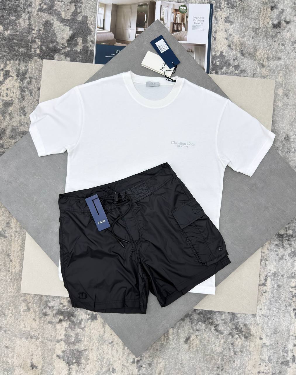 Christian Dior Couture T-Shirts & Shorts Sets Mens in Multiple Colors UK Reps AAA Quality