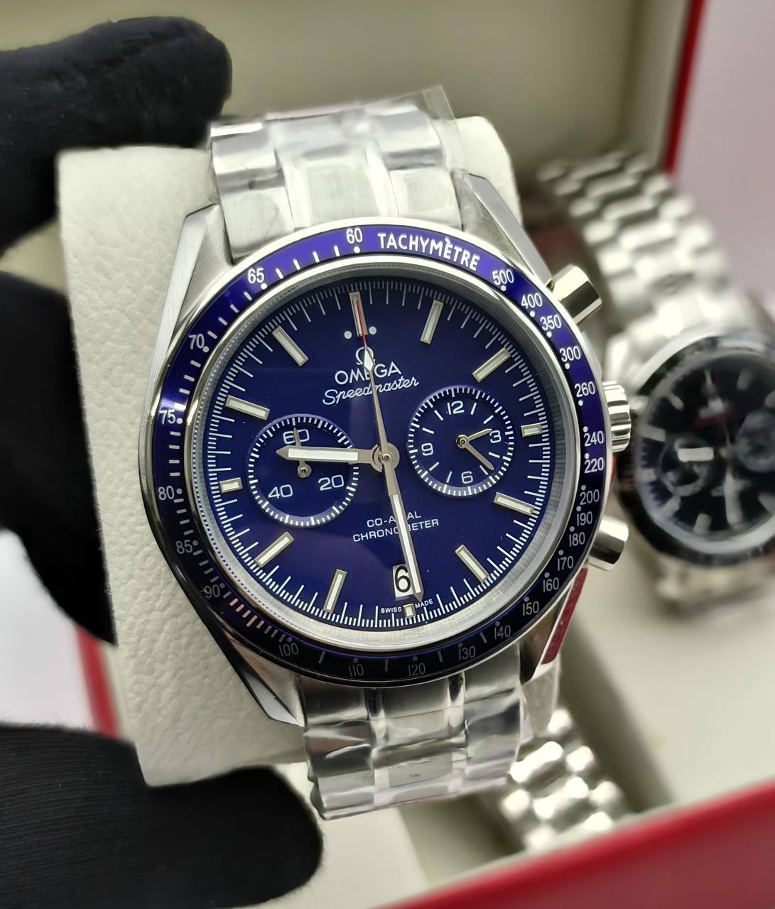 Omega Speedmaster Moonwatch Co-Axial Dial Mens Watch UK Reps AAA Quality