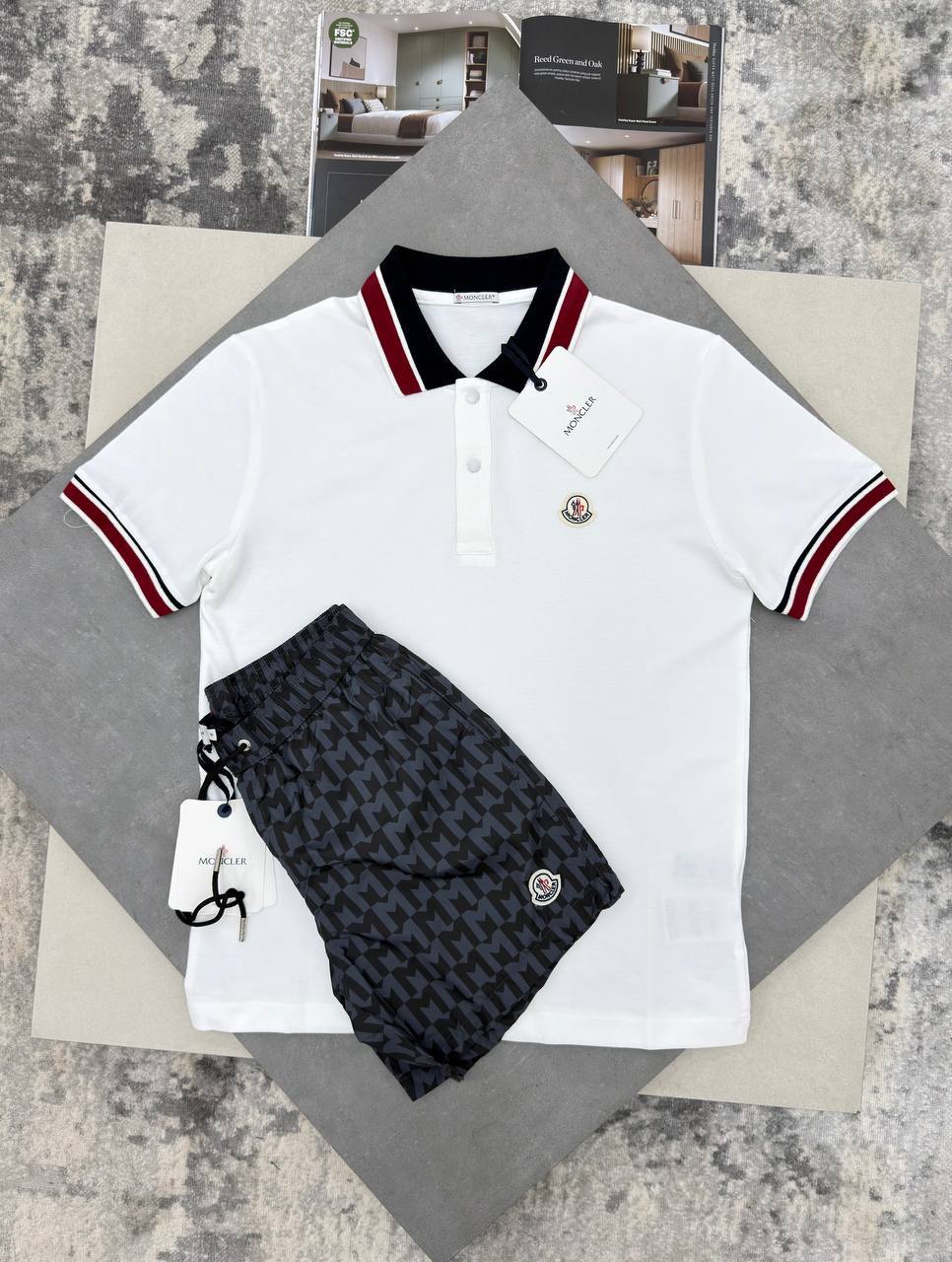 Moncler Tricolour Polo Shirts & Shorts Sets in Multiple Colors UK Reps AAA Quality