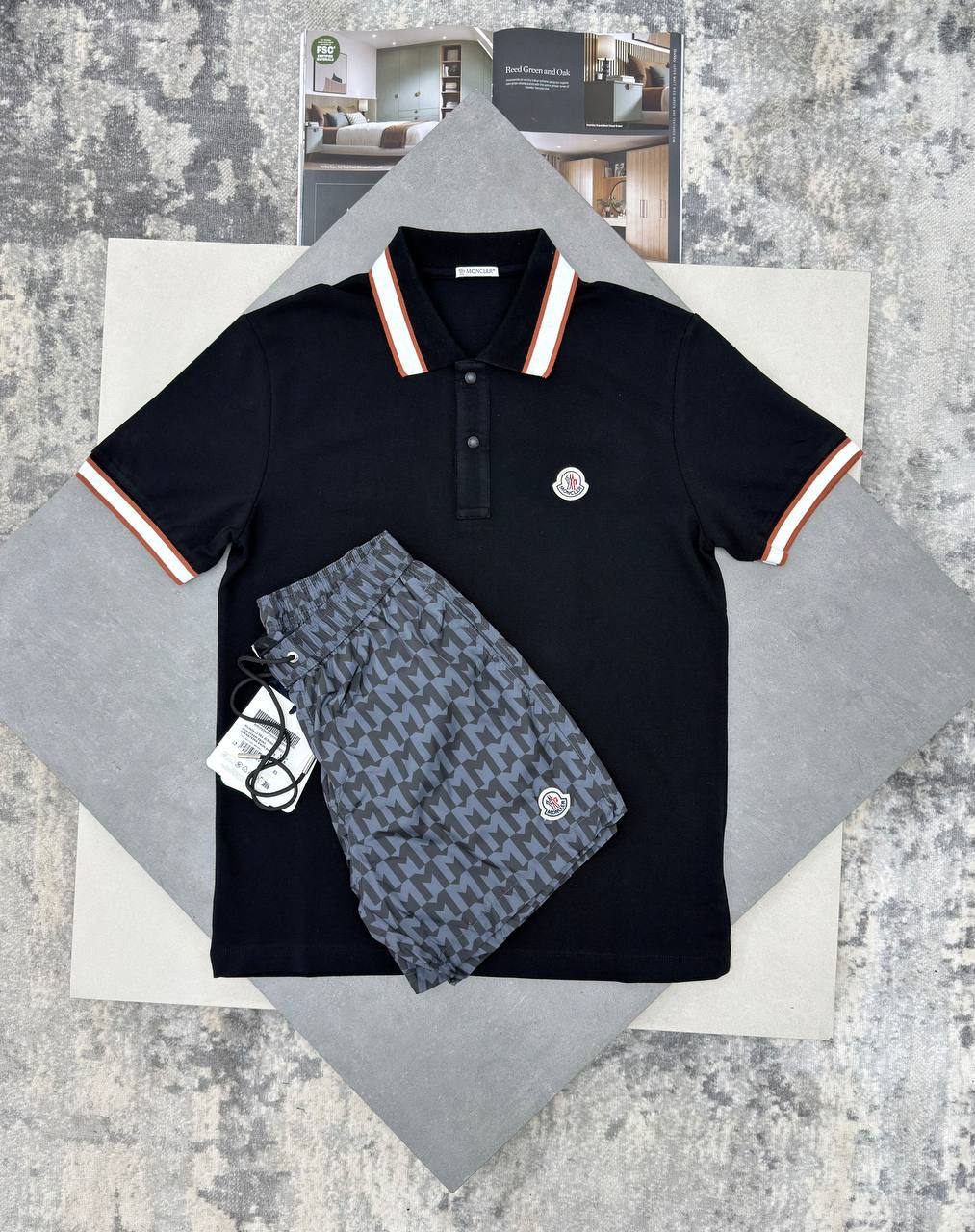 Moncler Tricolour Polo Shirts & Shorts Sets in Multiple Colors UK Reps AAA Quality