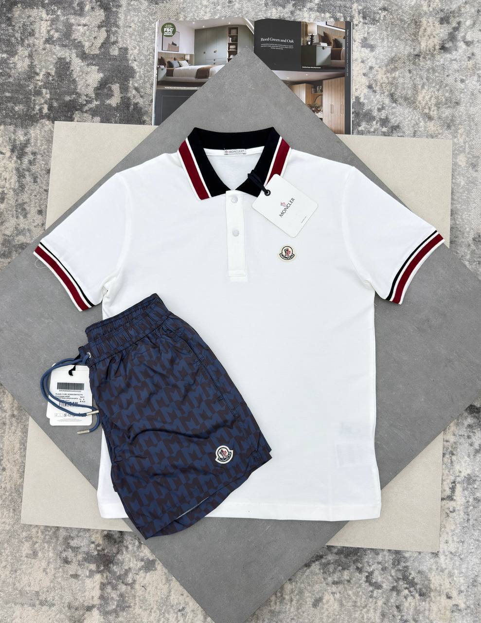 Moncler Tricolour Polo Shirts & Shorts Sets in Multiple Colors UK Reps AAA Quality