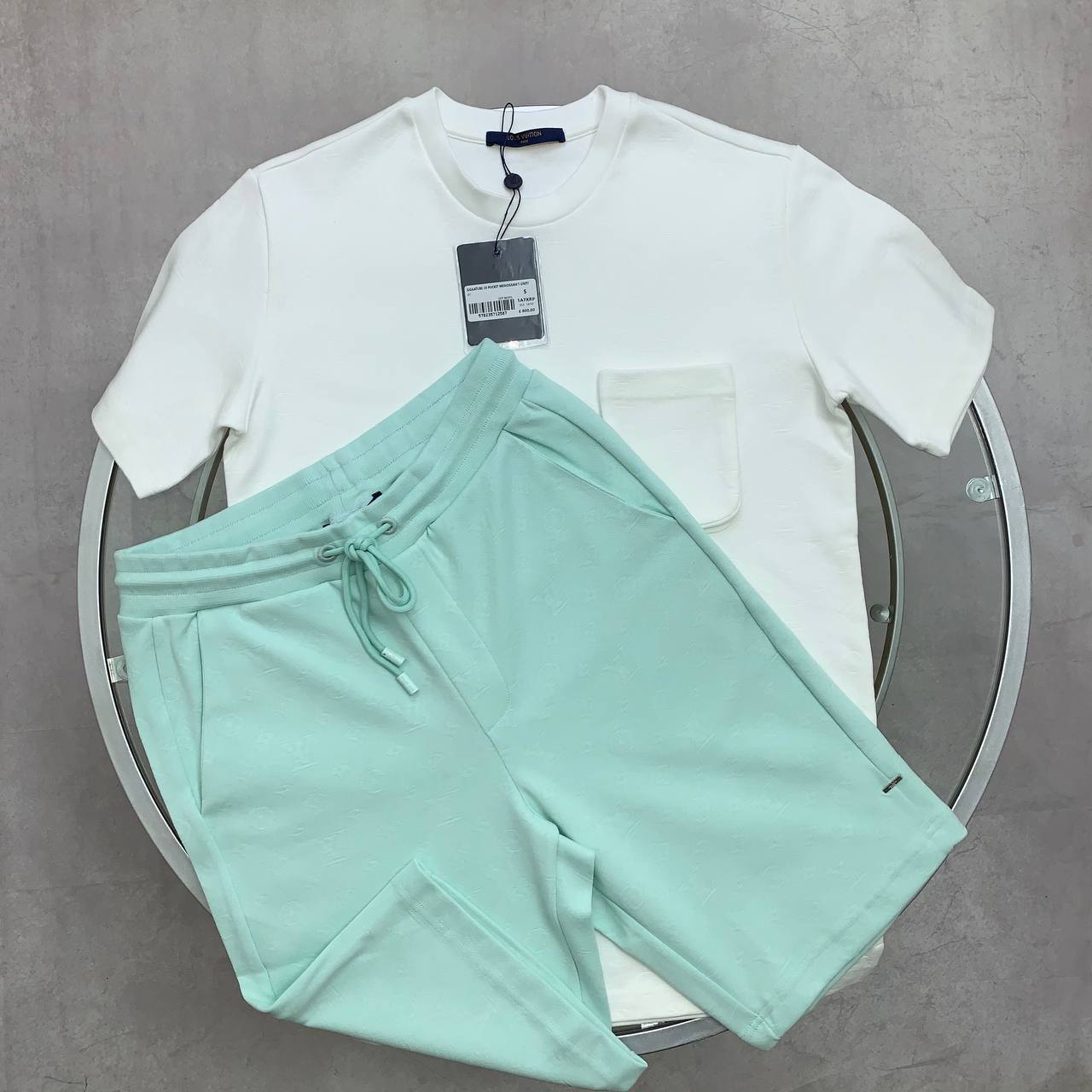 Louis Vuitton Signature Pocket Mens T-Shirt & Shorts Set in Multiple Colors UK Reps AAA Quality