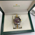 Rolex GMT-Master II Yellow Rolesor with Custom Sunset Dial Watches Mens AAA Quality UK Reps