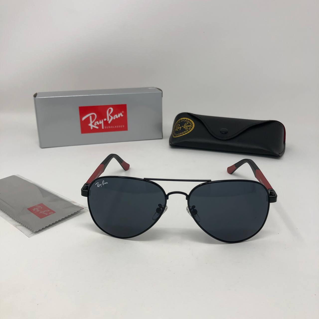 Ray Ban Scuderia Ferrari Aviator Sunglasses Black UK Reps AAA Quality