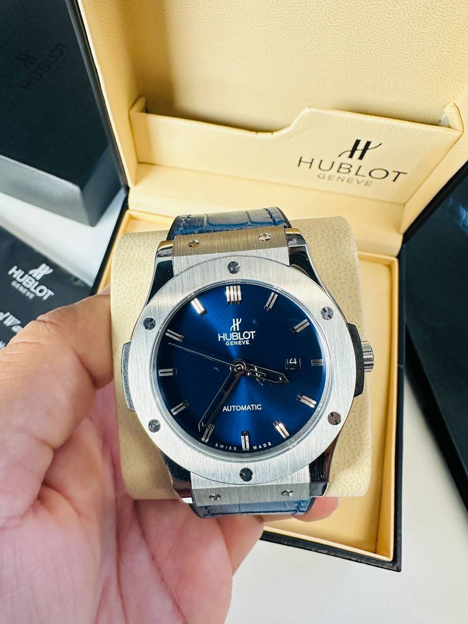 Hublot Classic Fusion Titanium Blue Mens Watches UK Reps AAA Quality