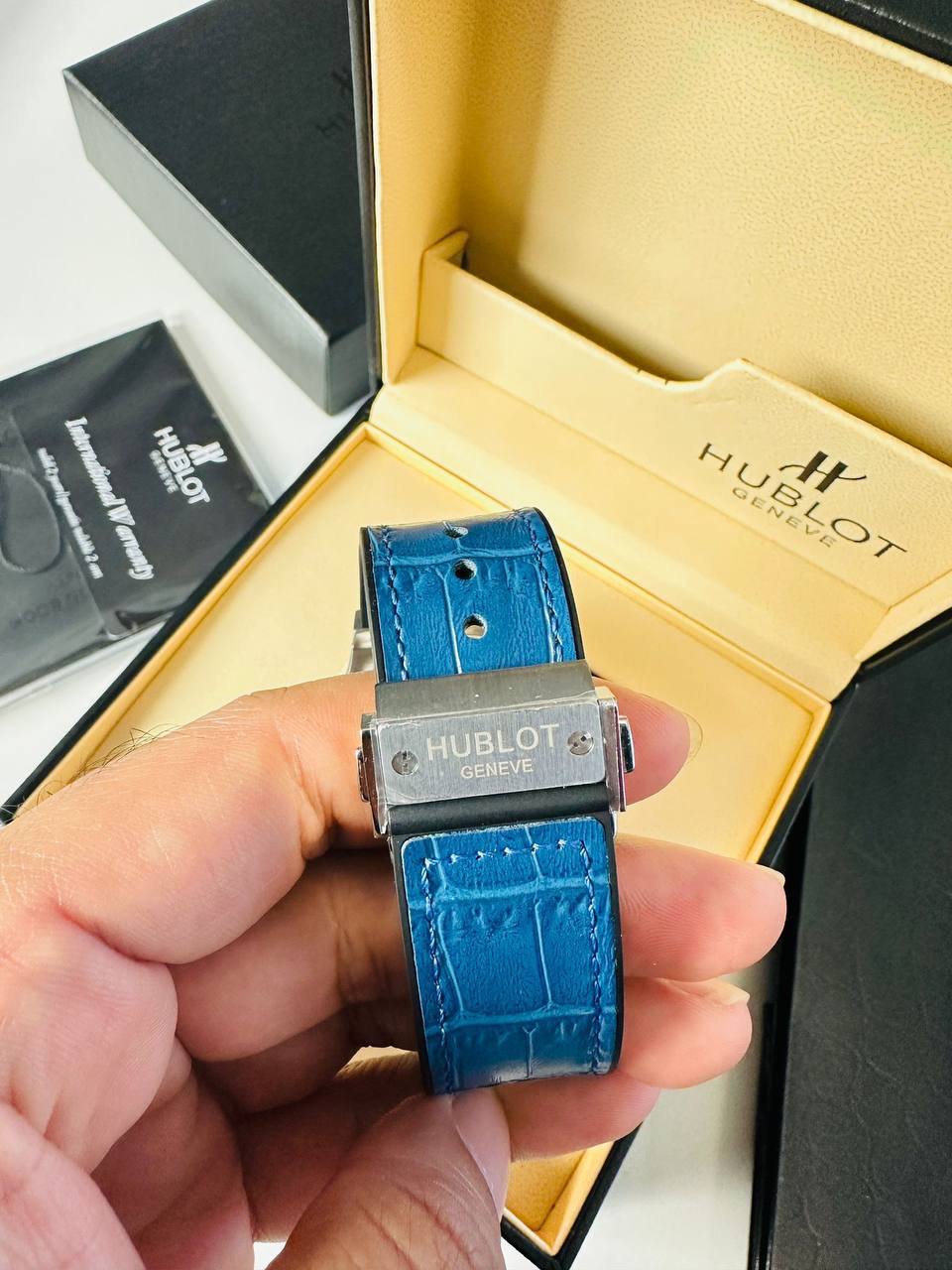 Hublot Classic Fusion Titanium Blue Mens Watches UK Reps AAA Quality