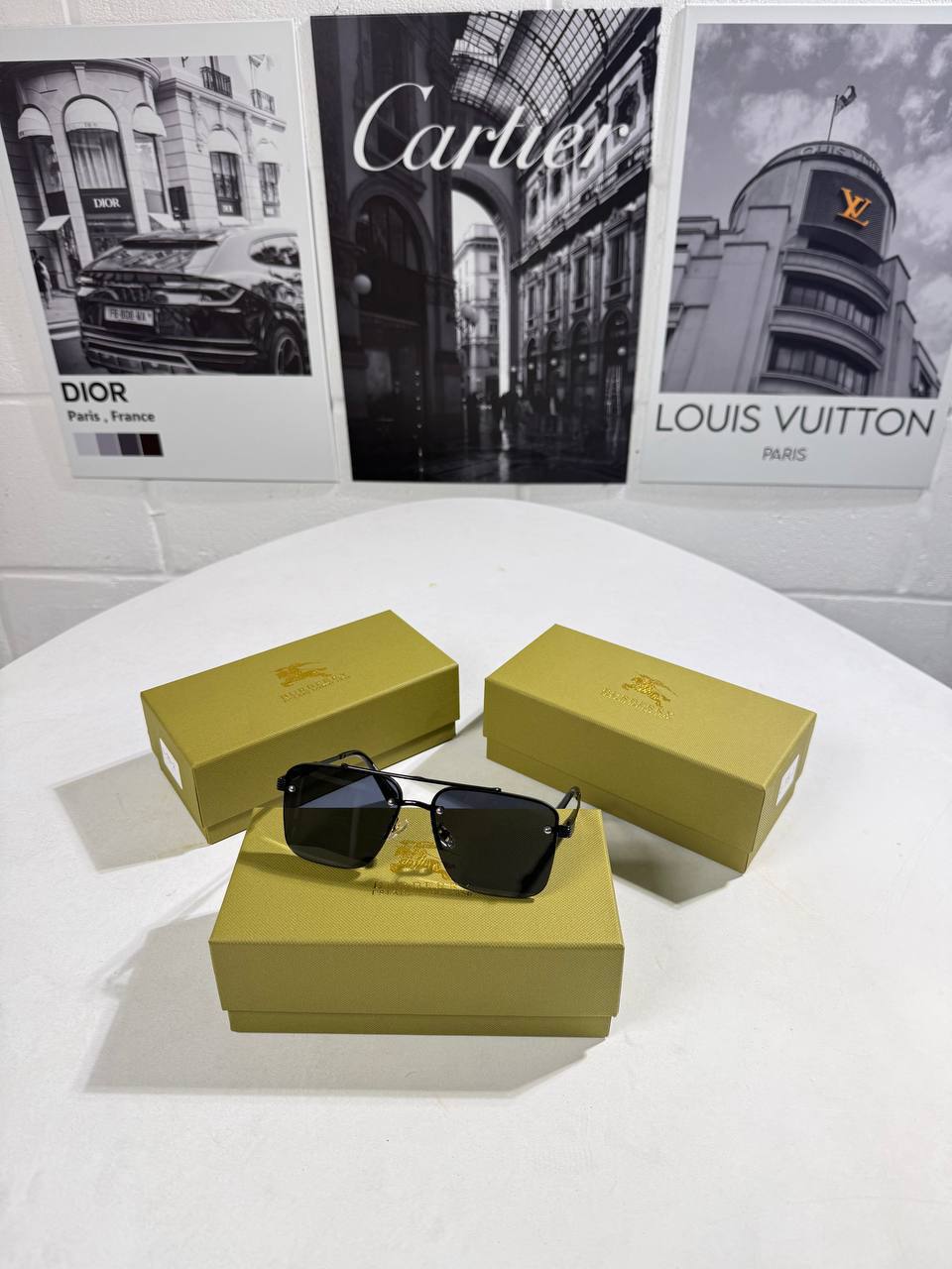 Burberry BE3146 Geometric Matte Black Sunglasses UK Reps AAA Quality